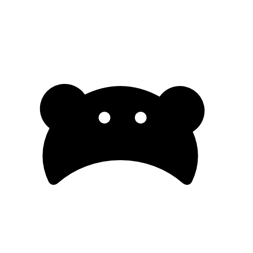 Baby bear head silhouette