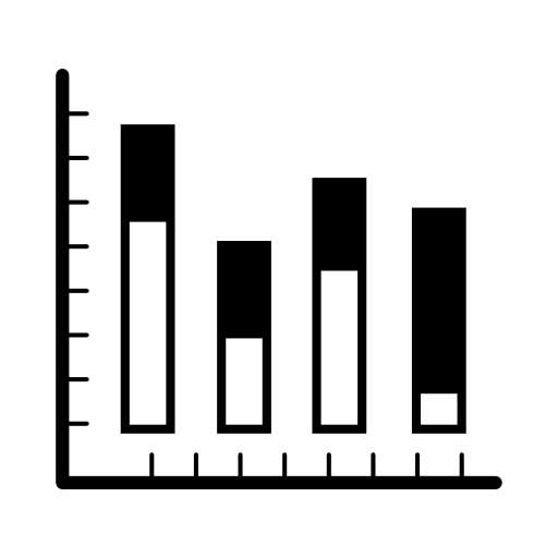 Multiple variable bars data graphic