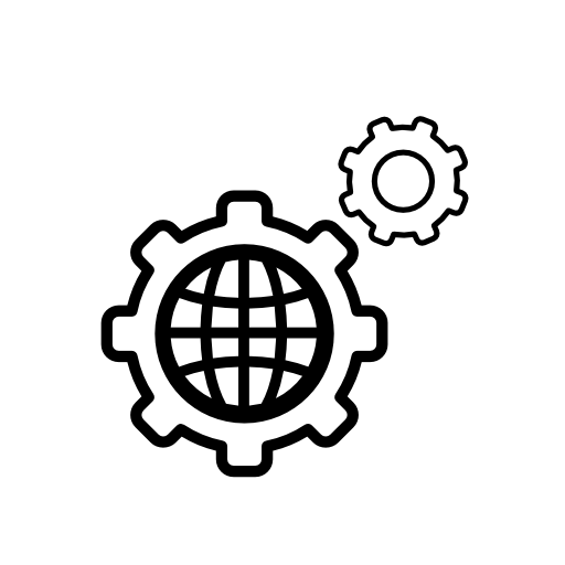 World settings circular symbol