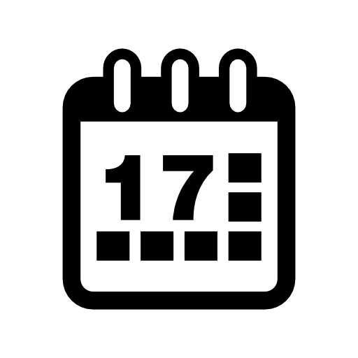 Calendar on day 17