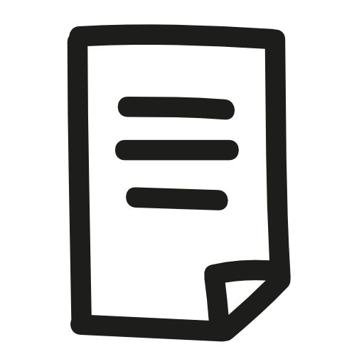 Text document hand drawn symbol