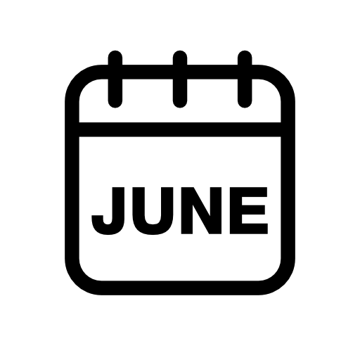 June calendar monthly page