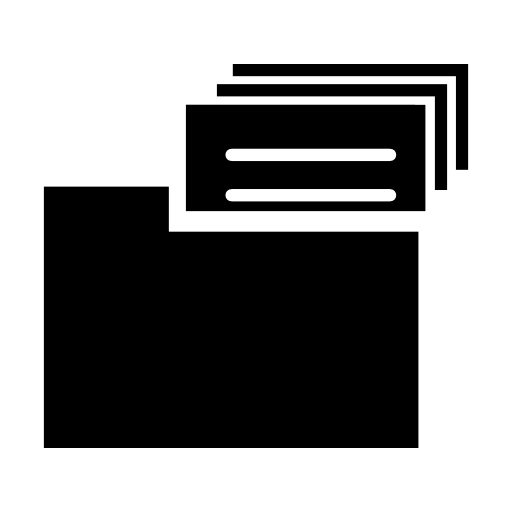Data in a folder interface symbol