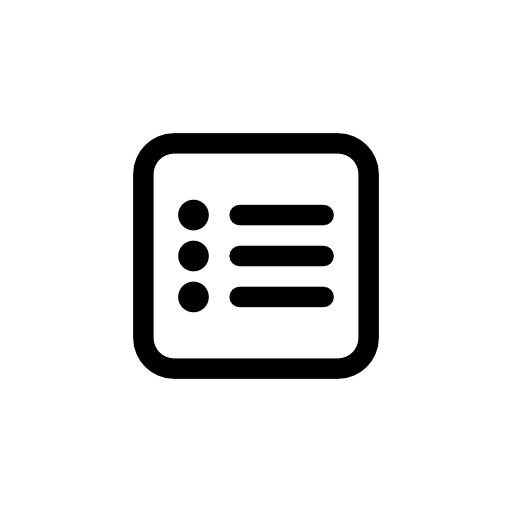 List square rounded interface symbol