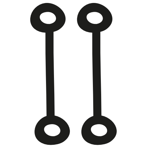 Connection hand drawn symbol