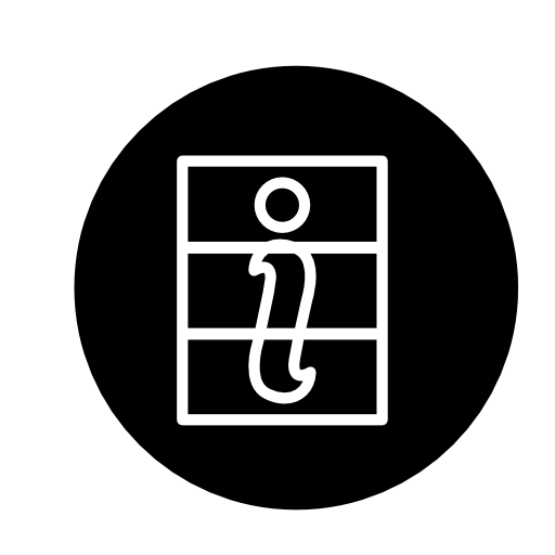 Info circular symbol