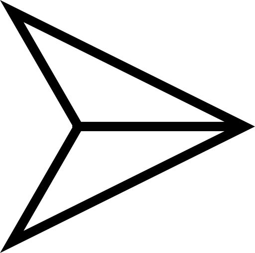 Arrow point outline to right