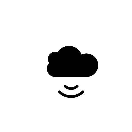 Cloud wifi connection circular symbol
