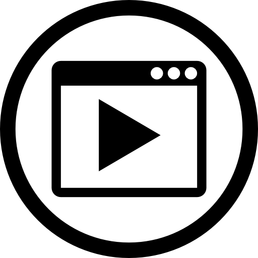 Video marketing interface circular symbol