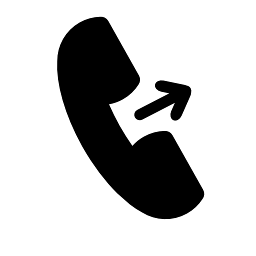 Answer a call interface symbol of auricular with an arrow