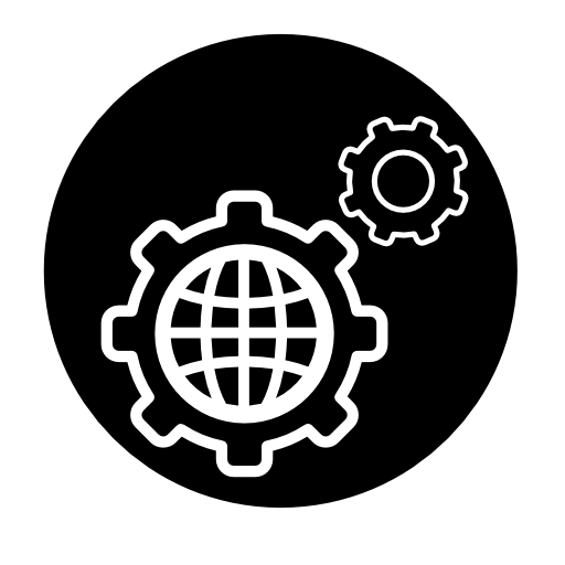 World settings circular symbol
