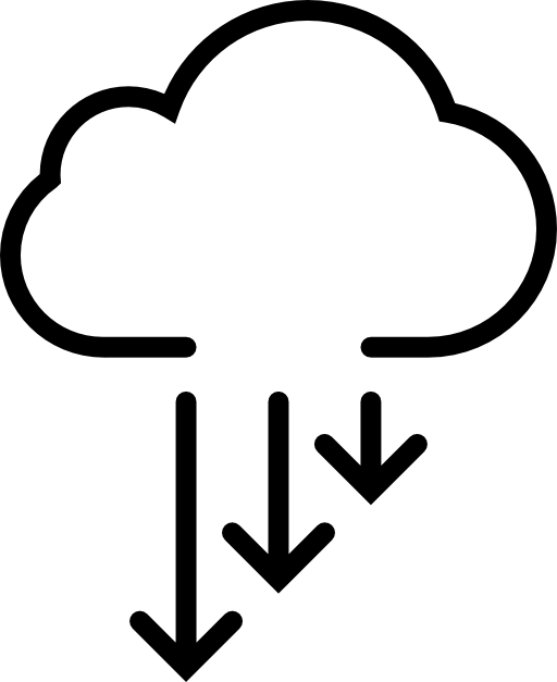 Arrows downloading of cloud