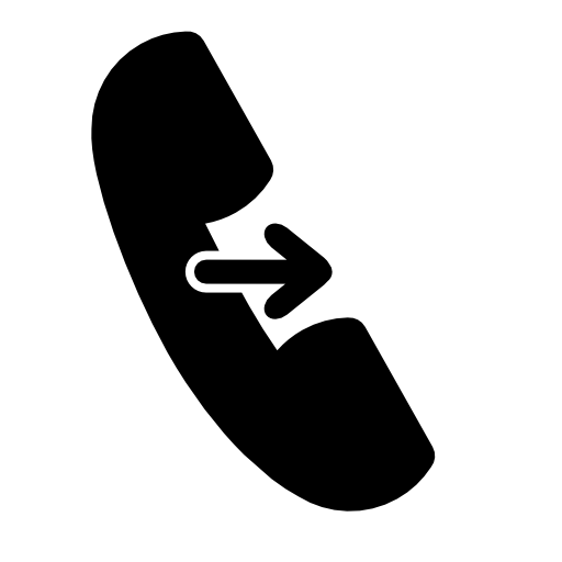 Call answer symbol of an auricular with right arrow