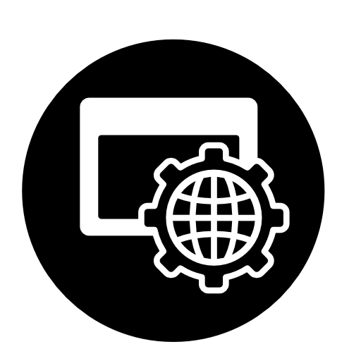 World browser settings symbol
