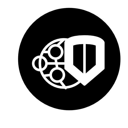 World security circular symbol