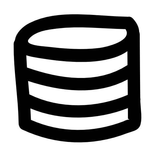 Database gross rustic lines symbol