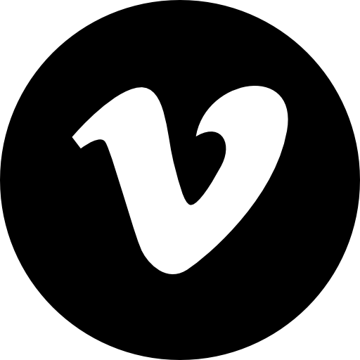 Social vimeo in a circle Logo