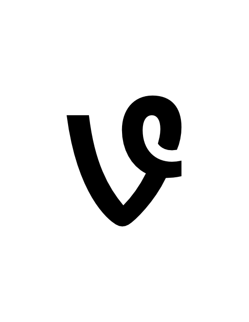 Vine text logo outline