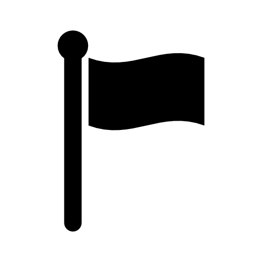Flag signal in black cloth on a pole