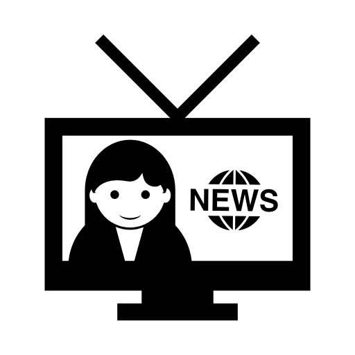 News report on television