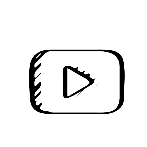 Youtube symbol play button sketch variant