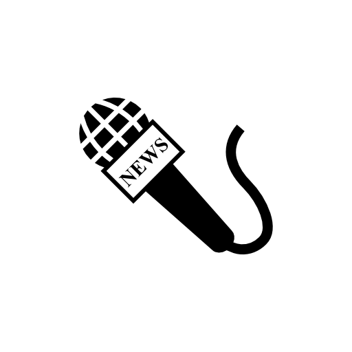 Microphone of news reporter