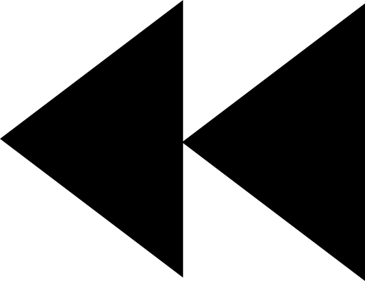 Rewind triangular couple of black arrows points