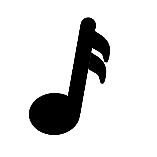 Music black note shape