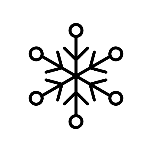 Snowflakes with small circle points