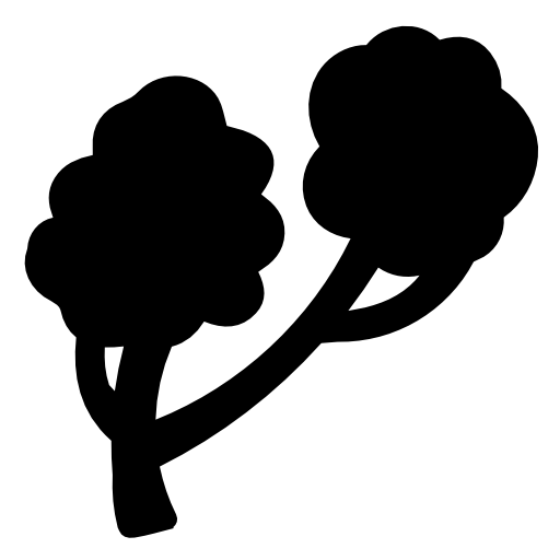 Tree irregular silhouette