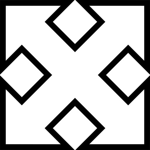 Arrows outline of four forming a square