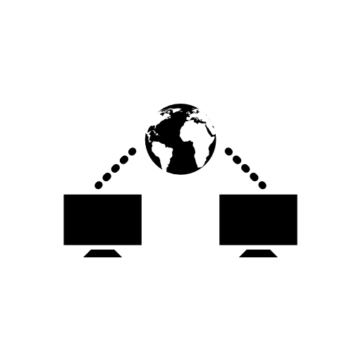 World connected to two computers