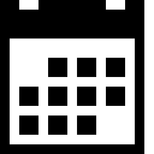 Square calendar with blocked dates
