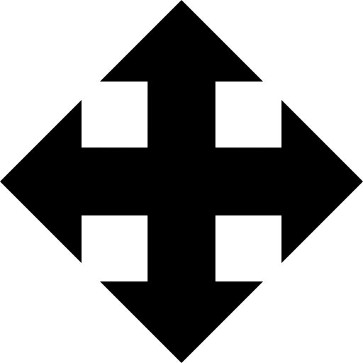 Arrows four united in a rotated square