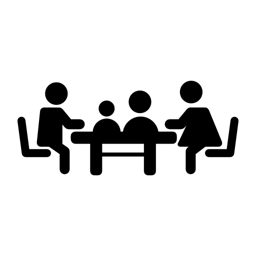 Familiar meeting on table