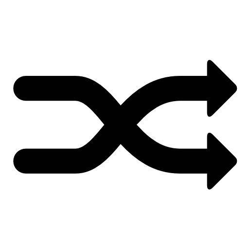 Arrows shuffle symbol