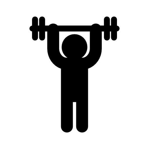 Man weightlifter carrying dumbbell