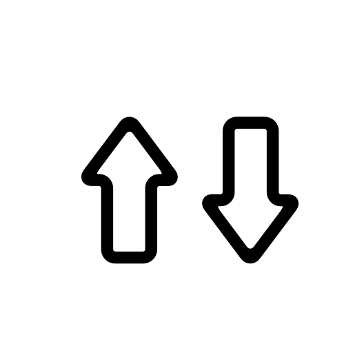 Up and down arrows outlines couple