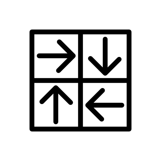 Four arrows squares in different directions