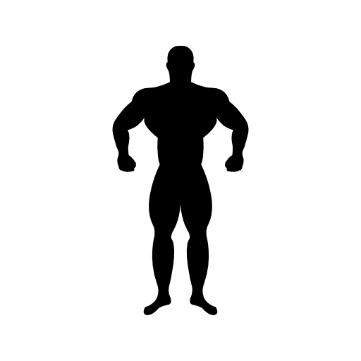 Muscular gymnast silhouette