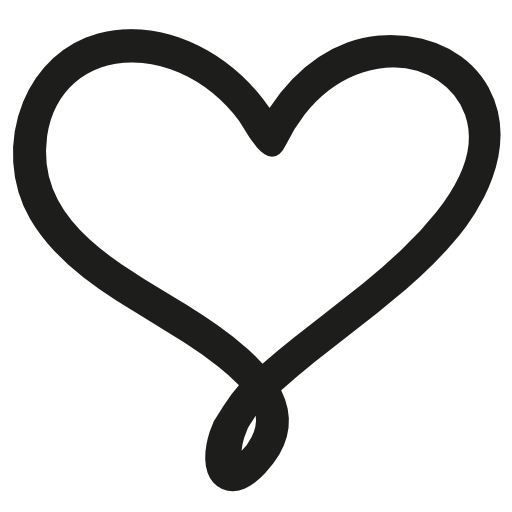 Love hand drawn heart symbol outline