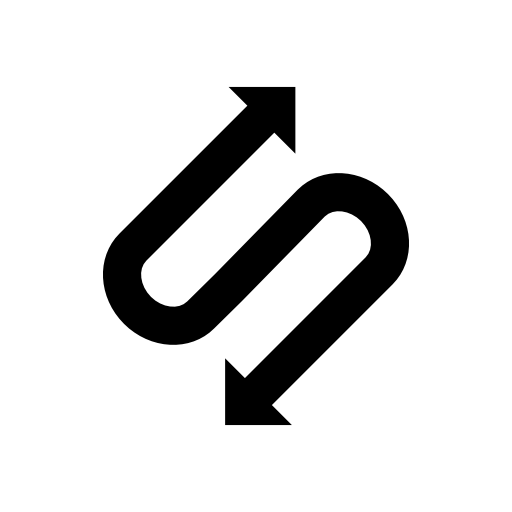 Arrow with two points in S shape