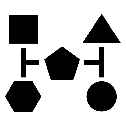 Block schemes of black shapes