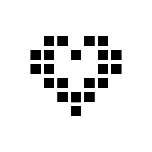 Heart shape made of blocks