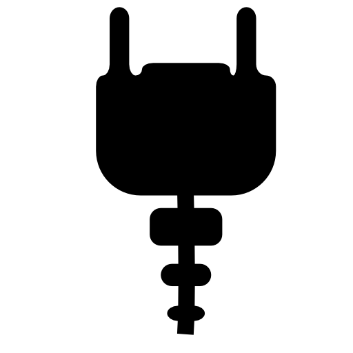 Plug for electrical connection black shape