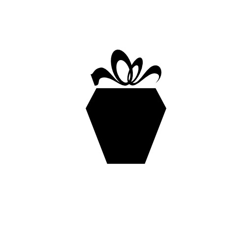 Gift box dark silhouette