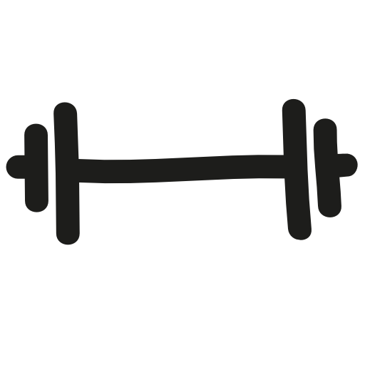 Gym dumbbell hand drawn tool
