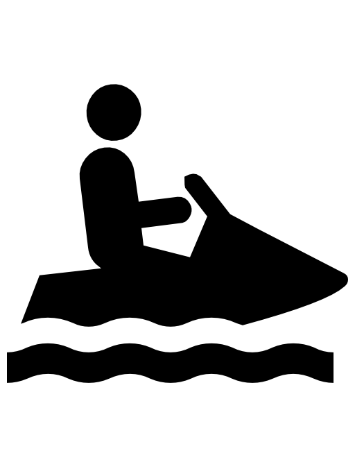 Sportive person on a watercraft