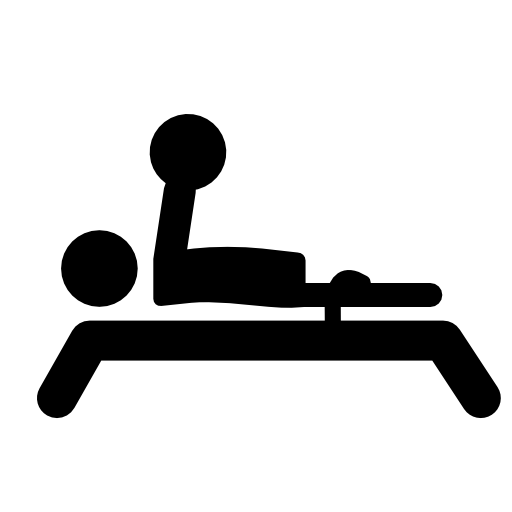 Paralympic weightlifting lying silhouette