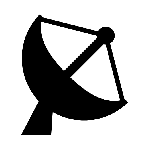 Satellite dish silhouette